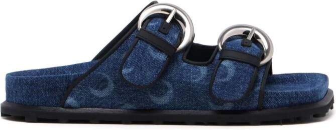 Marine Serre Moon sandalen met print Blauw