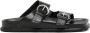 Marine Serre Leren sandalen Zwart - Thumbnail 1