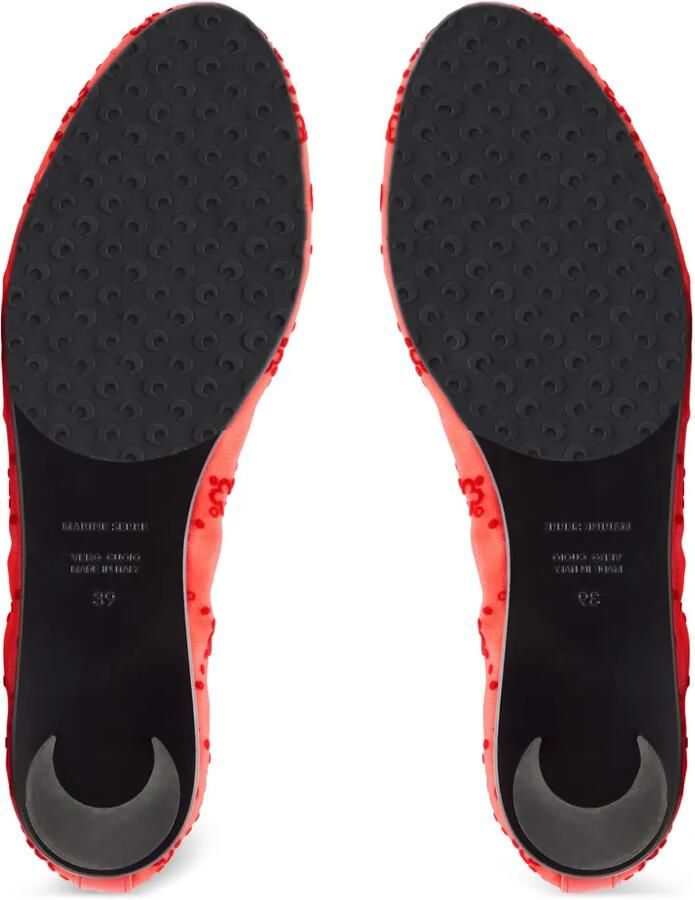 Marine Serre Mesh ballerina's met monogram Rood - Foto 2