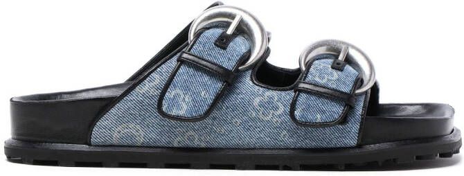 Marine Serre Sandalen met print Blauw