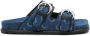Marine Serre Denim sandalen met monogram patroon Blauw - Thumbnail 1