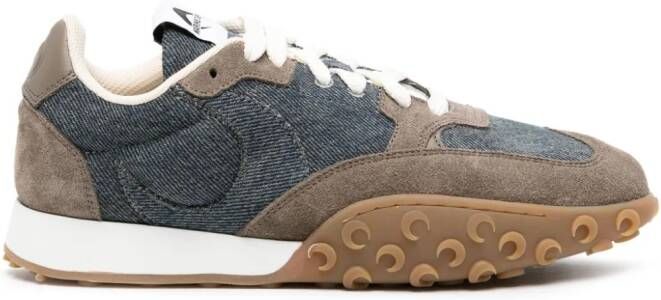 Marine Serre MS-Rise denim sneakers Blauw