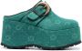 Marine Serre Regenerated denim klompen Groen - Thumbnail 1