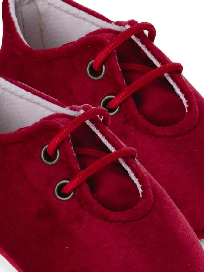 MARLU' couture Fluwelen veterlaarzen Rood - Foto 2