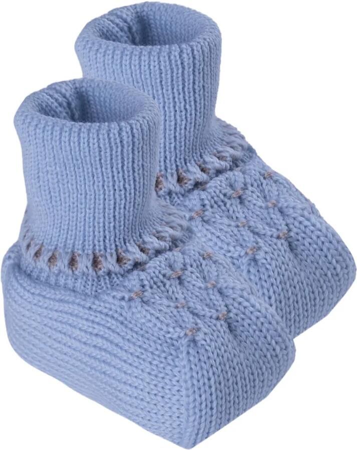 MARLU' couture Kabelgebreide slippers Blauw