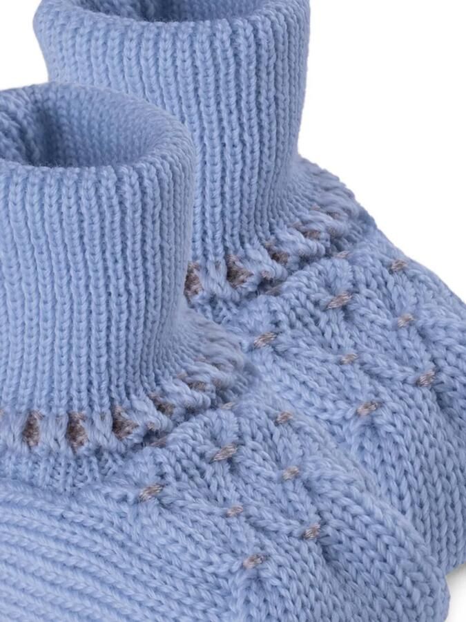 MARLU' couture Kabelgebreide slippers Blauw - Foto 2