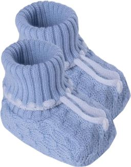 MARLU' couture Kabelgebreide slippers Blauw