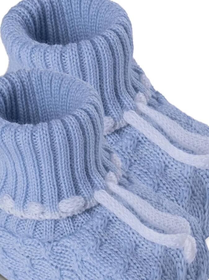 MARLU' couture Kabelgebreide slippers Blauw - Foto 2