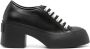 Marni Leren sneakers met 70mm plateauzool Zwart - Thumbnail 1