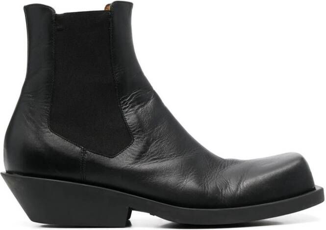 Marni black leather chelsea boots Zwart
