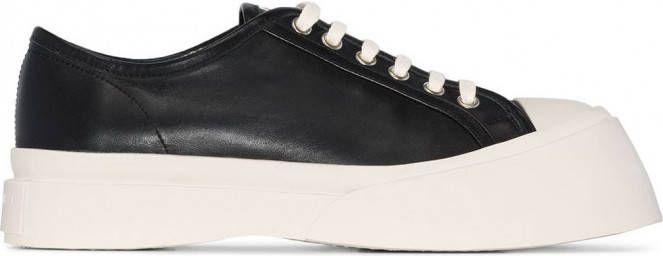 Marni Leren sneakers Zwart