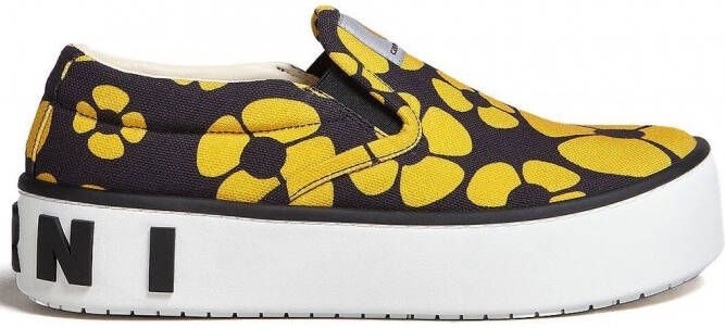 Marni Sneakers met bloemenprint Geel