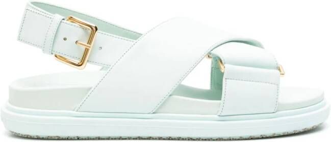 Marni Fussbett sandalen met gekruiste bandjes Blauw