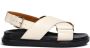 Marni Fussbet leren sandalen Beige - Thumbnail 1