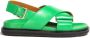 Marni Fussbett sandalen met gekruiste bandjes Groen - Thumbnail 1