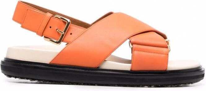 Marni Fussbett sandalen Oranje