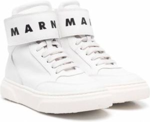 Marni Kids Sneakers met logoprint Wit