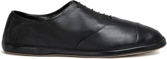 Marni Leren Oxford schoenen Zwart