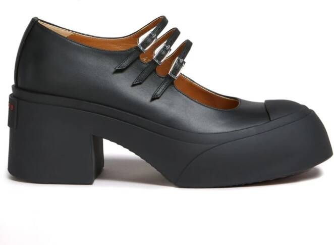 Marni Leren pumps Zwart