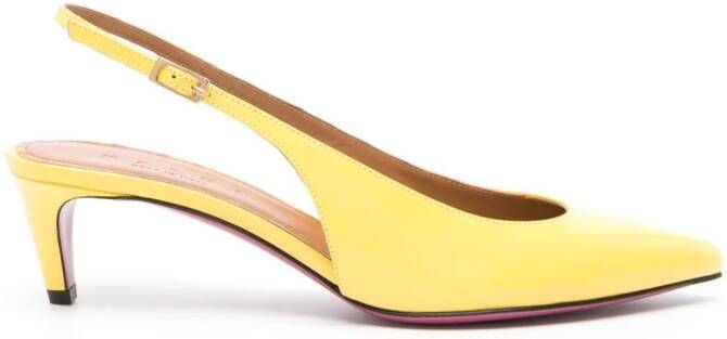 Marni Leren slingback pumps Geel