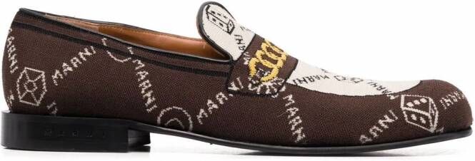 Marni Loafers met monogram Bruin