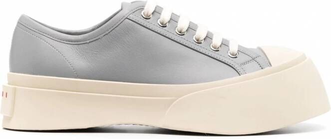 Marni Leren sneakers Grijs