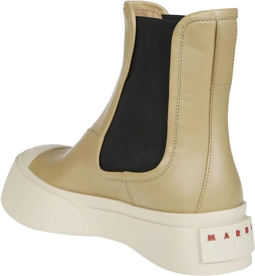 Marni 45 mm leren Chelsea laarzen Beige - Foto 3