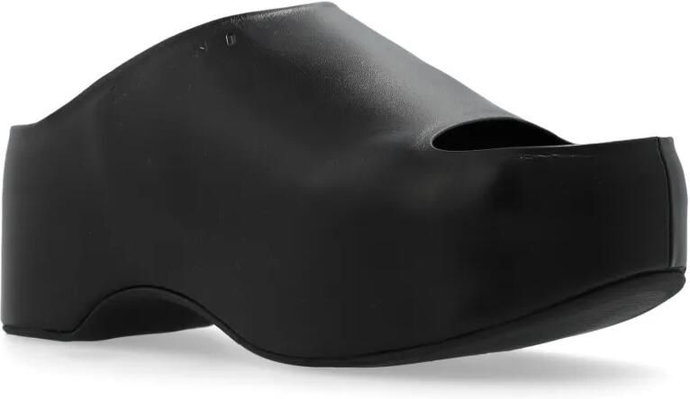 Marni 75 mm leren sandalen met sleehak Zwart - Foto 5
