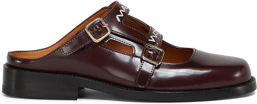 Marni Bambi 3.0 leren loafers met dubbele gesp Rood