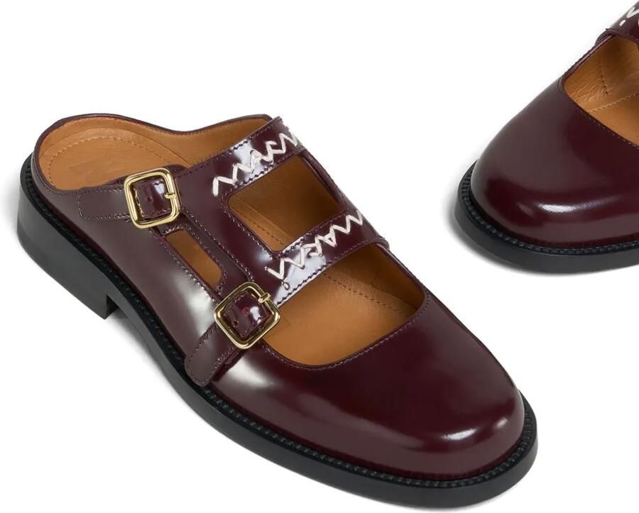 Marni Bambi 3.0 leren loafers met dubbele gesp Rood - Foto 2