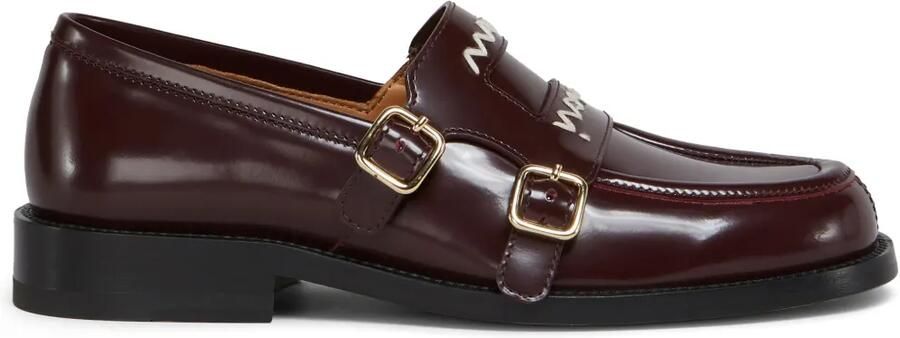 Marni Bambi 3.0 leren loafers met dubbele gesp Rood