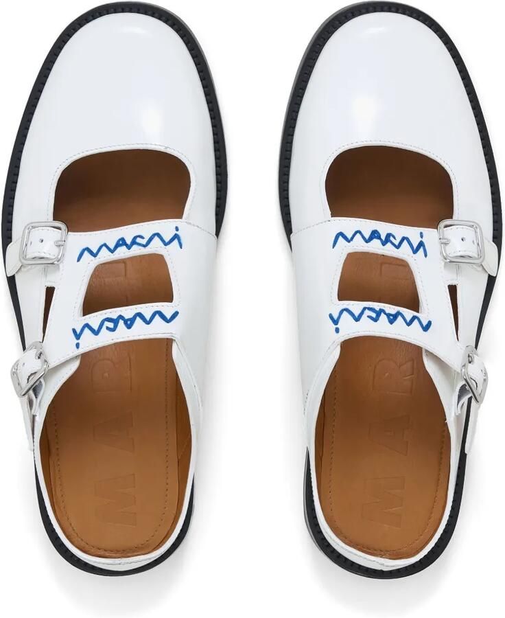 Marni Bambi 3.0 leren loafers met dubbele gesp Wit - Foto 2