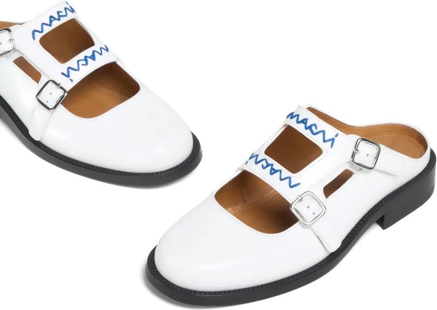 Marni Bambi 3.0 leren loafers met dubbele gesp Wit - Foto 3