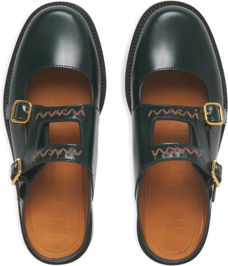 Marni Bambi 3.0 leren loafers met gesp Groen - Foto 3