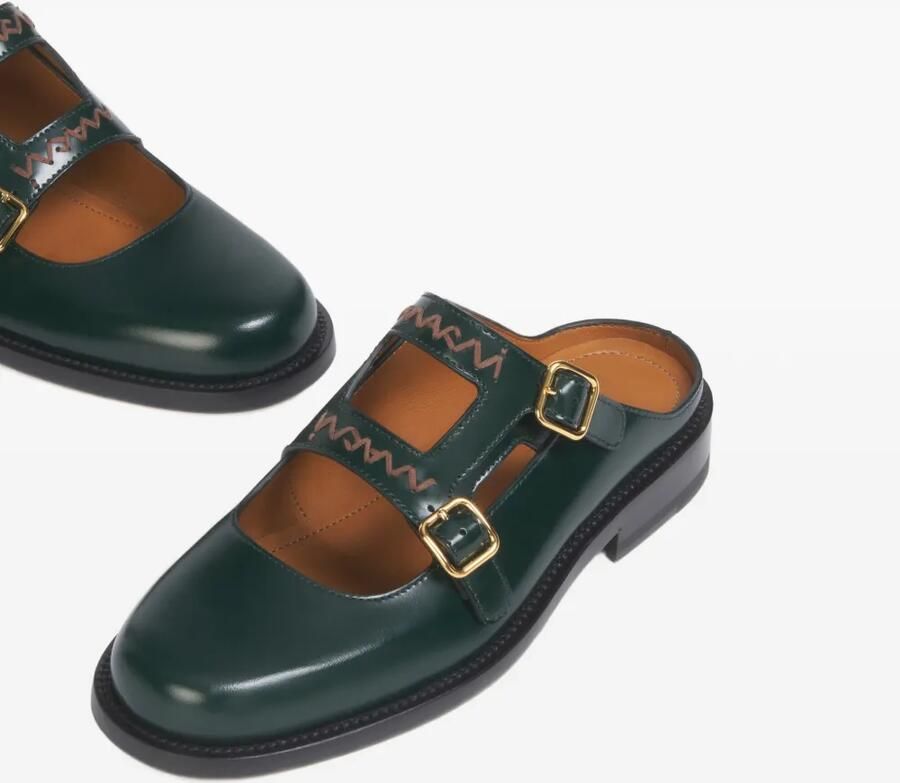 Marni Bambi 3.0 leren loafers met gesp Groen - Foto 2
