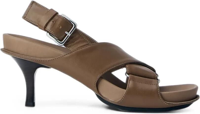 Marni crossover-strap slingback sandals Bruin