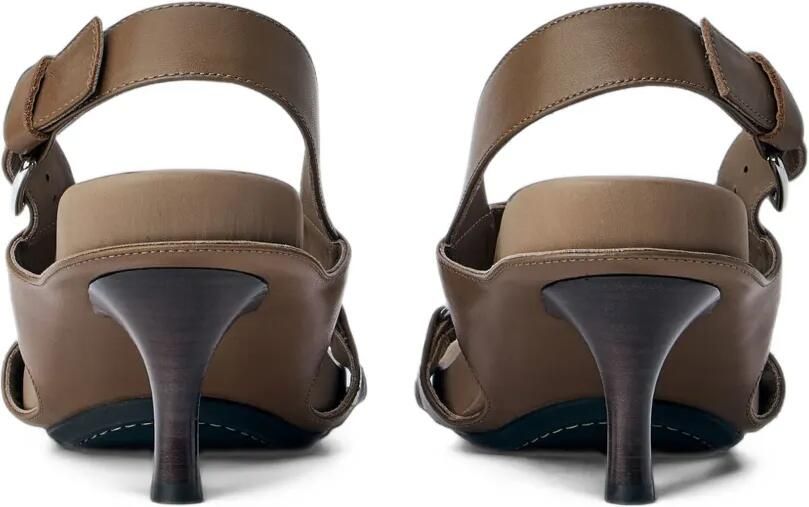 Marni crossover-strap slingback sandals Bruin - Foto 3