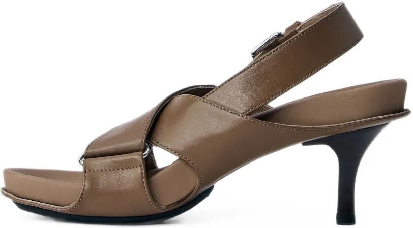 Marni crossover-strap slingback sandals Bruin - Foto 4
