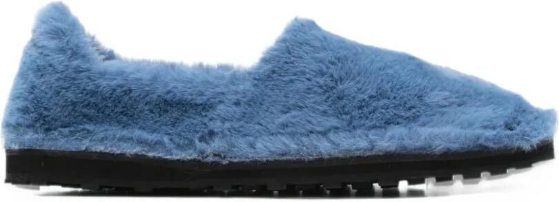 Marni faux-fur loafers Blauw