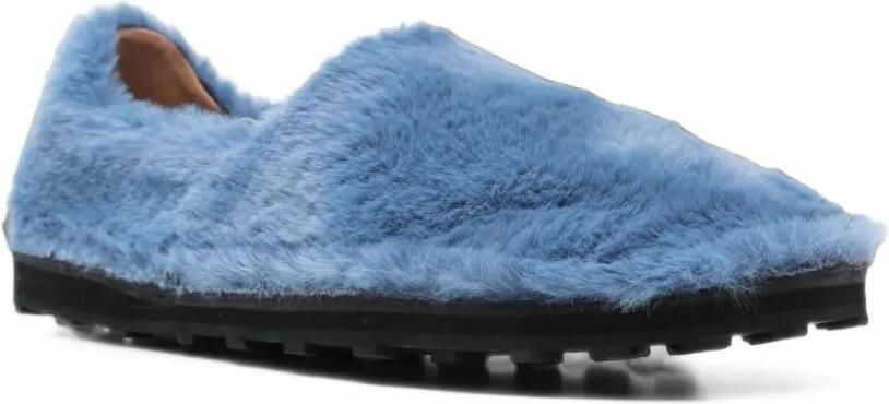 Marni faux-fur loafers Blauw - Foto 4
