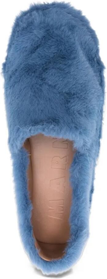 Marni faux-fur loafers Blauw - Foto 3