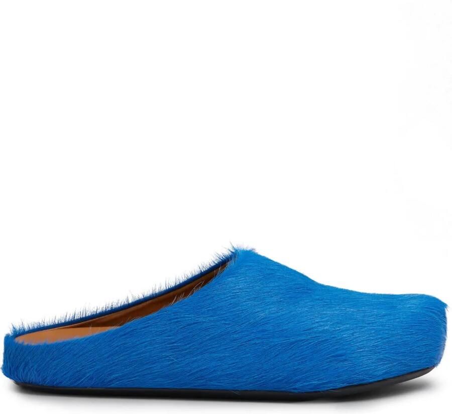 Marni Fussbett kalfsleren sabot Blauw