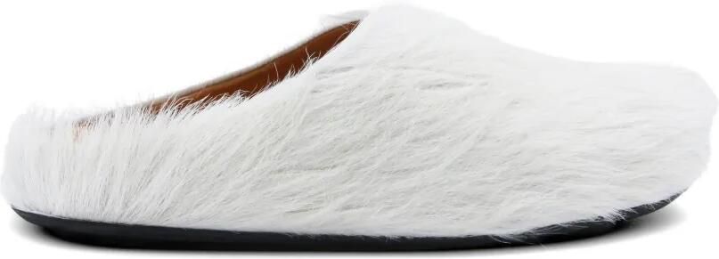 Marni Fussbett kalfsleren sabot Wit