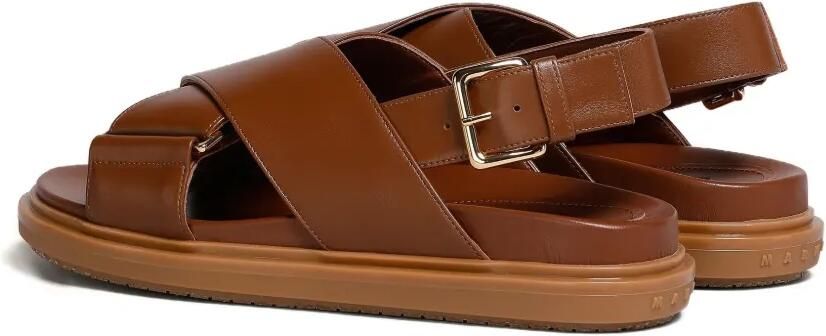 Marni Fussbett leren sandalen Bruin - Foto 5