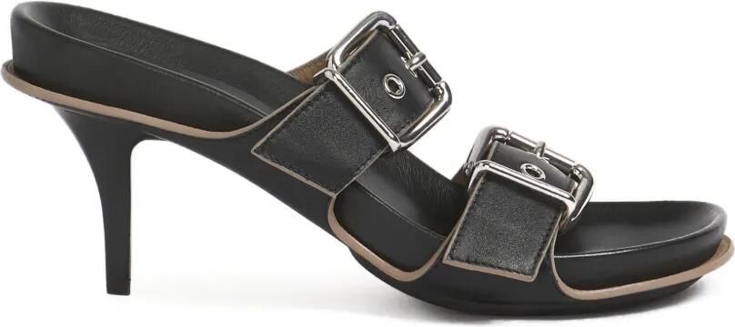 Marni Fussbett leren sandalen met hak Zwart - Foto 5