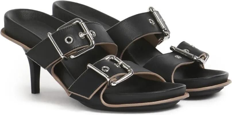 Marni Fussbett leren sandalen met hak Zwart - Foto 3