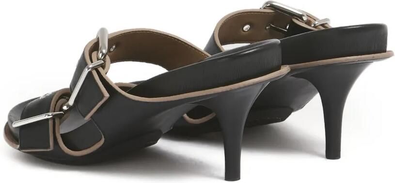 Marni Fussbett leren sandalen met hak Zwart - Foto 4