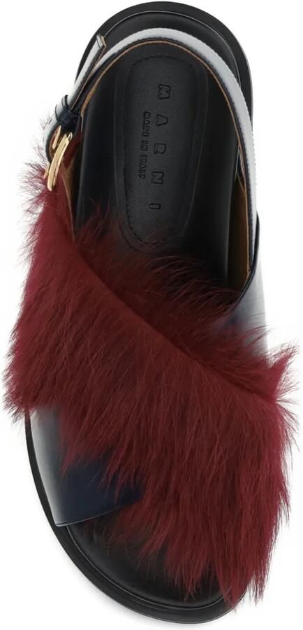 Marni Fussbett leren sandalen Rood - Foto 2
