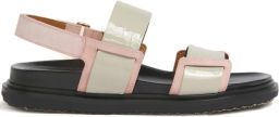 Marni Fussbett sandalen met dubbele bandjes Beige