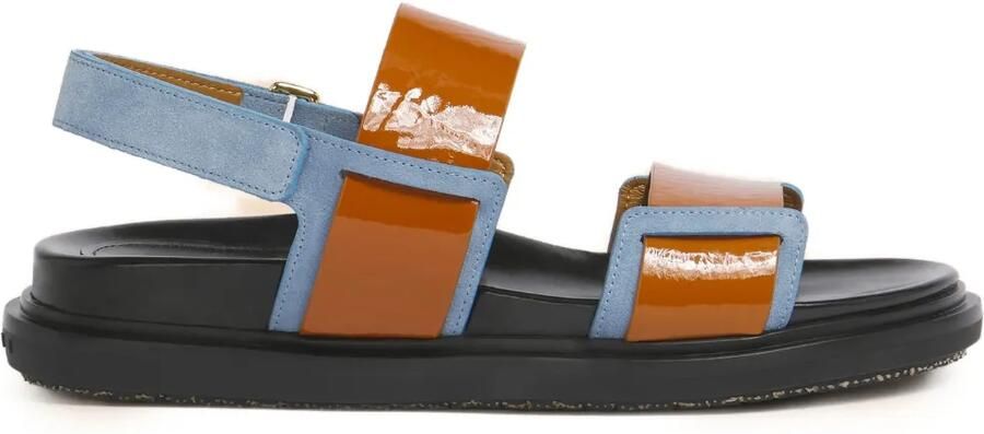 Marni Fussbett sandalen met dubbele bandjes Bruin